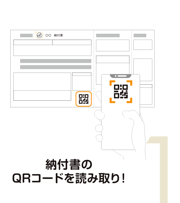 納付書のQRコードを読み取り！