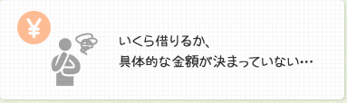 いくら借りるか、具体的な金額が決まっていない…