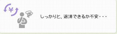 しっかりと、返済できるか不安・・・