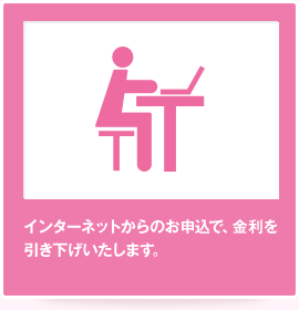 インターネットからのお申込で、金利を引き下げいたします。