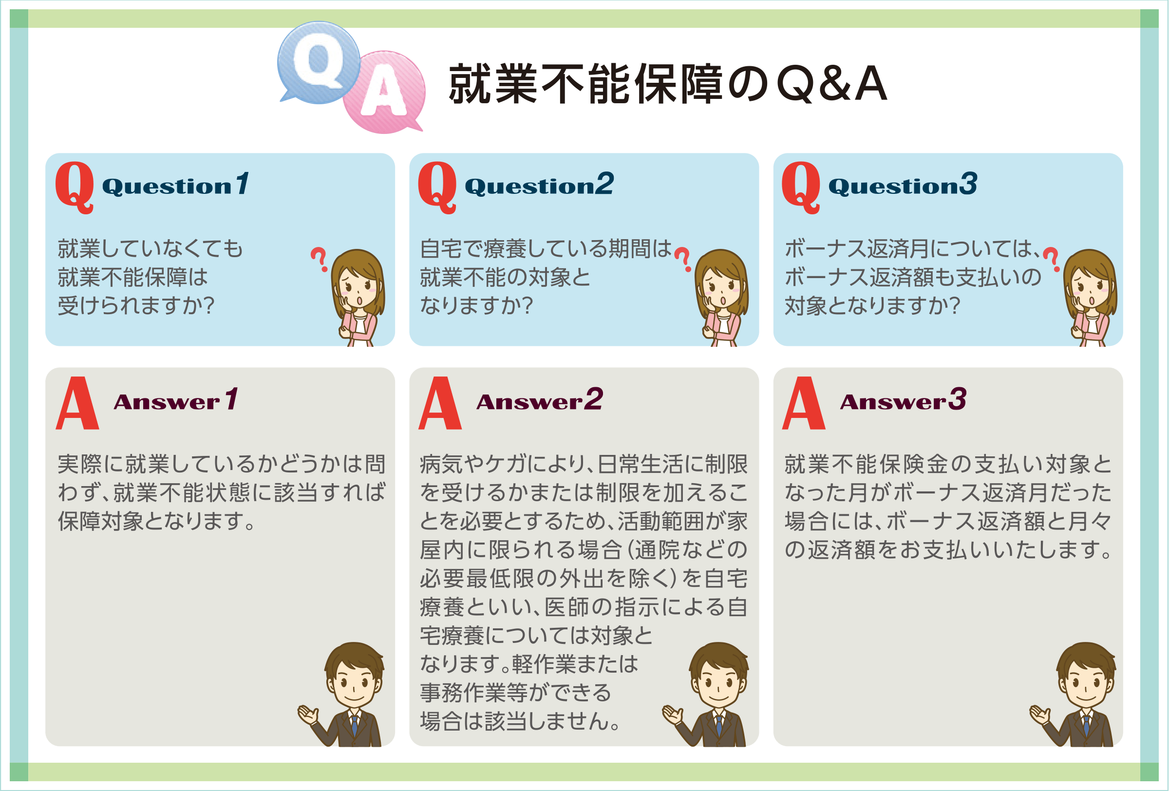 就業不能保障のQ&A